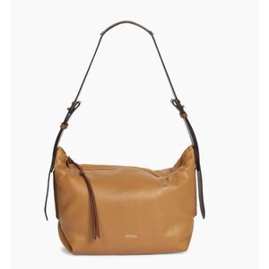 Isabel Marant Leyden Shoulder Bag Genuine Leather Golden Beige Brown Designer
